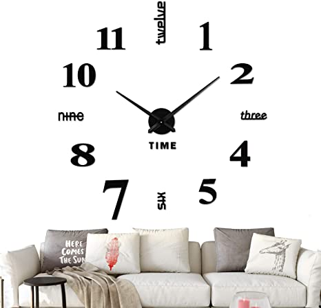 Original clock art in a living room